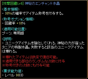 攻撃回避Lv6