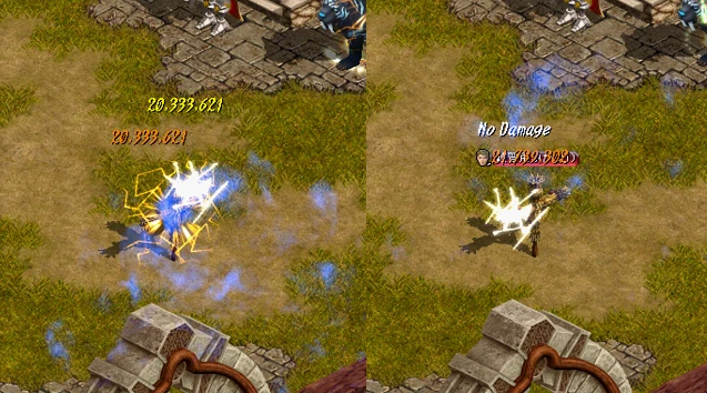 感電ダメージの表示と No Damage